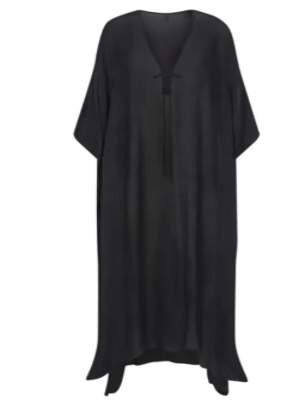 SKIMS Sheer Long Kaftan Obsidian Black Size Small